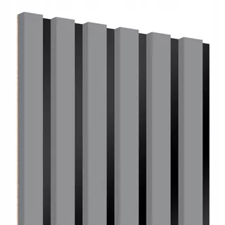 Dekoračný panel - lamely na HDF doske - SIVÁ 30x275cm